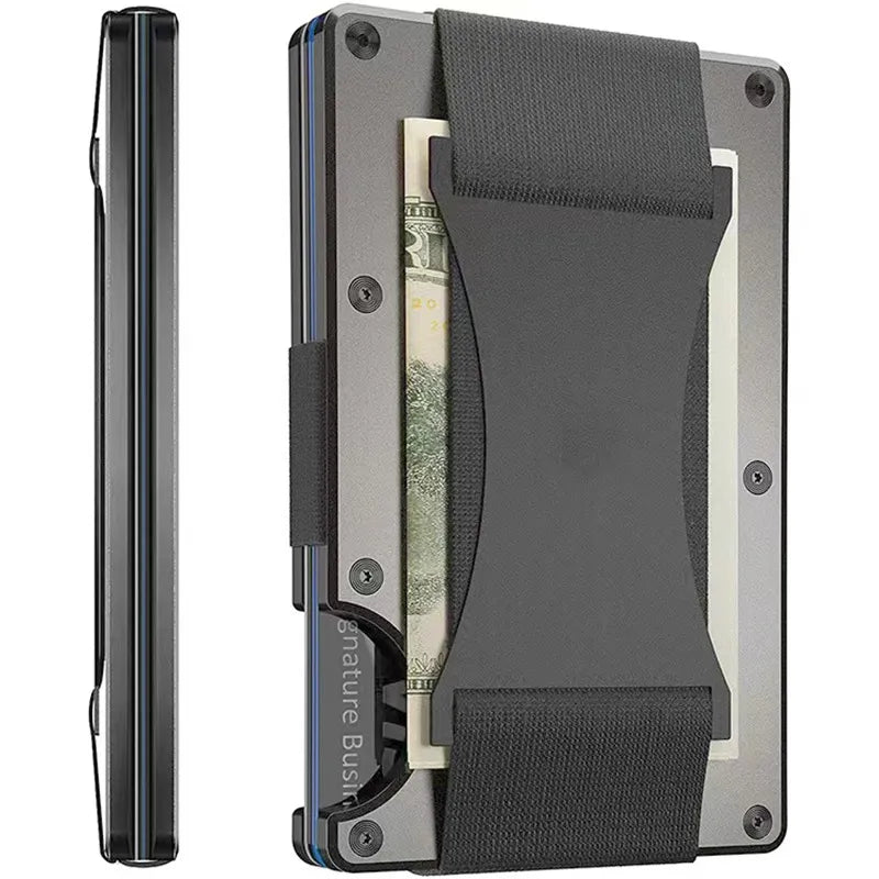 New Metal Card Bag Carbon Fiber Wallet Wallet RFID Anti-theft Swiping Blocking Technology